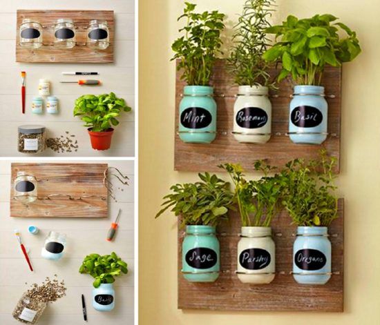 Diy Mason Jar Herb Garden Ideas Kitchen Pinterest Diy Mason Jar Herb Garden Ideas Kitchen Pinterest And