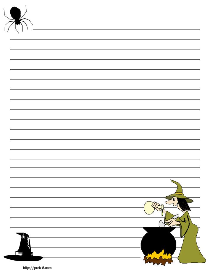 Halloween Stationary with Lines scary Halloween regular lined