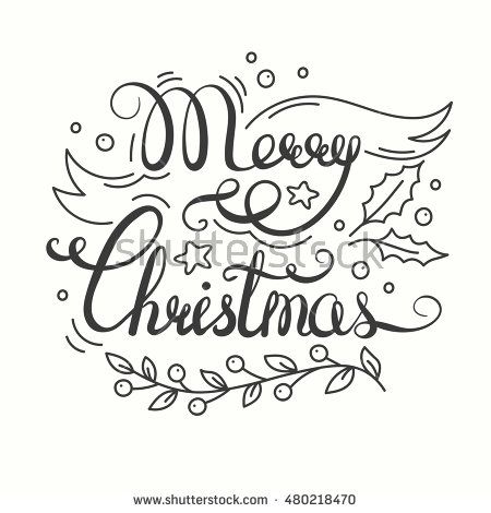 merry christmas lettering design