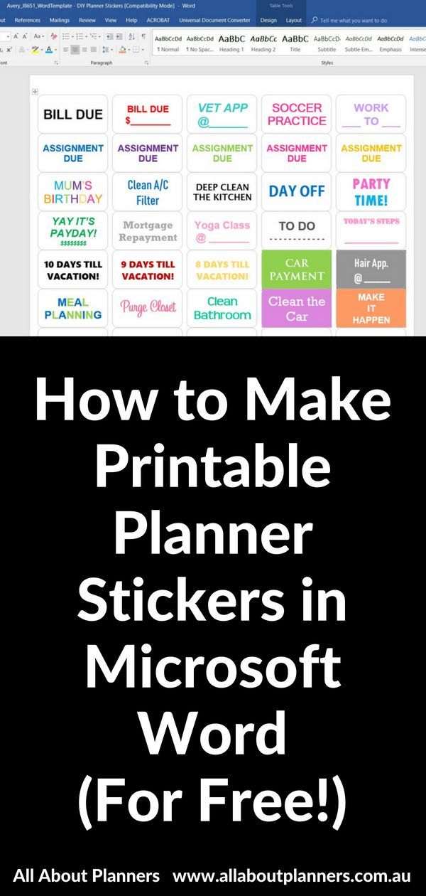 how to make printable planner stickers without microsoft word quick how to make a planner on microsoft word