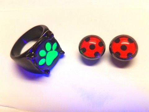 Tales of Miraculous Ladybug Cat Noir Ring Adrien Glow in the Dark chat