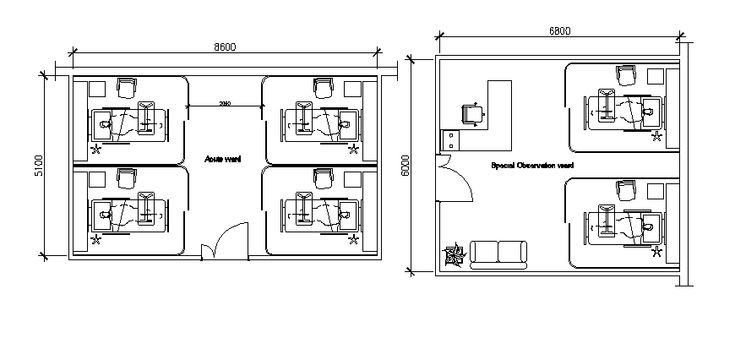 Medical Hospital Observation Ward Layout Plan Details Dwg File Layout medical-hospital-observation-ward-layout-plan-details-dwg-file-layout