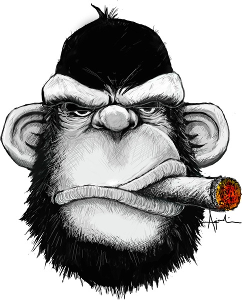 Monkey cartoon images black and white dress Monkey cartoon images black and white dress