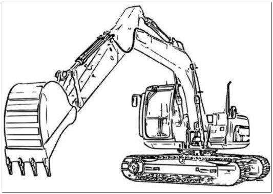 Excavator Coloring Page Hd Drawingboardweekly Pinterest Excavator Coloring Page Hd