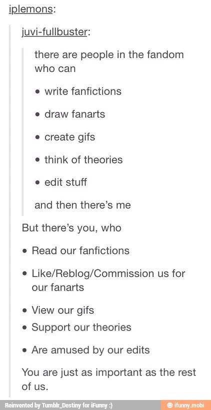 Every fan is important :) | Fandoms, Fangirl problems, Fangirl