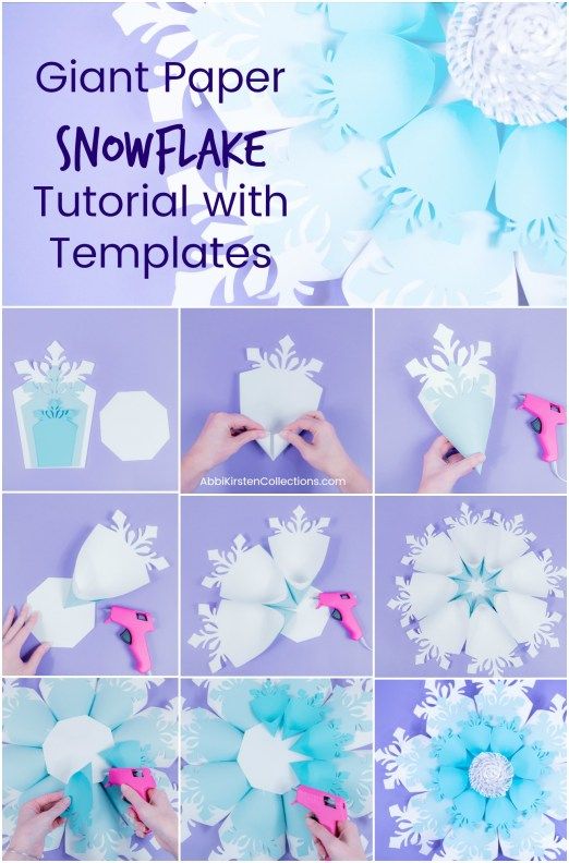 paper snowflake tutorial easy diy giant snowflake paper flower template 3d