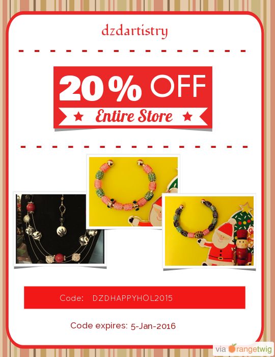 We are happy to announce our Entire Store. Coupon Code: DZDHAPPYHOL2015 Expiry: 5-Jan-2016 Click ...