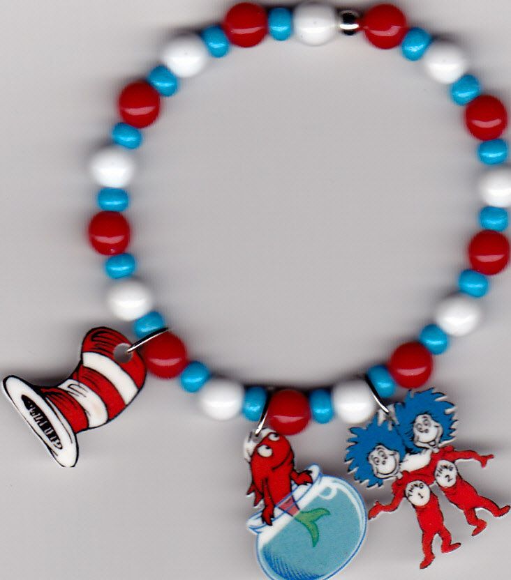 Dr Seuss Cat In The Hat Bead Bracelet Dr Seuss Cat In The Hat Bead Bracelet