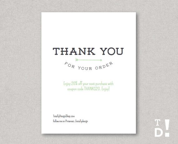 23 Best Business Thank You Cards Images On Pinterest Business Thank You Cards Card Patterns Thanks For Your Order Template