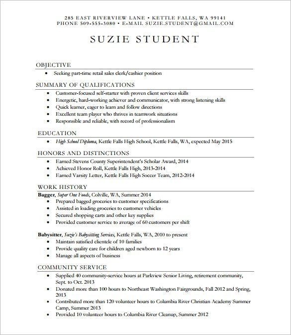 Resume writing guide for high school students
