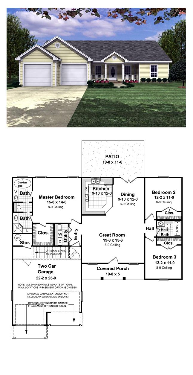 16 best Ranch House Plans images on Pinterest | Cool house plans ... 16 best Ranch House Plans images on Pinterest | Cool house plans ...