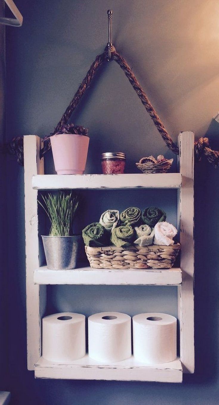 47+ Easy Small Bathroom Storage Ideas #bathroom #diybathroom #bathroomideas #bat...