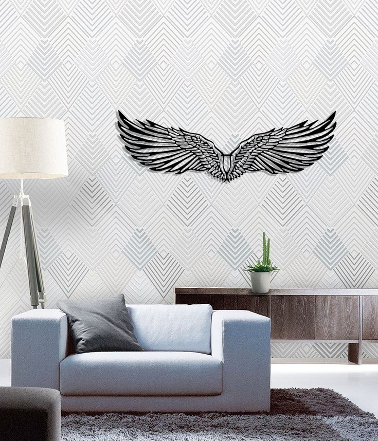 Angels Metal Tablo Dekor, Yatak odası iç mekan, Duvar