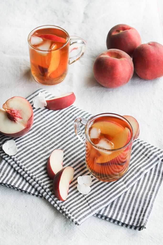 Thé glacé pêche et fleur d'oranger
