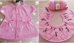 Fazendo malha Baby Cardigan com fivelas de borracha – Fazendo malha Baby Cardigan com fivelas de borracha –