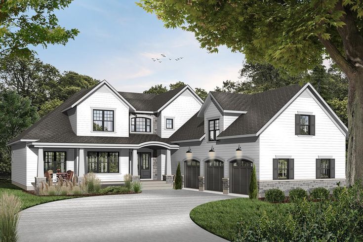 House Plan 034 01209 Country 3 136 Square Feet 4 Bedrooms 5 Bathrooms In 2021 Farmhouse Style Plans Modern House Plan 034 01209 Country 3, Ranch House Plans With 3 Car Garage Side Entry