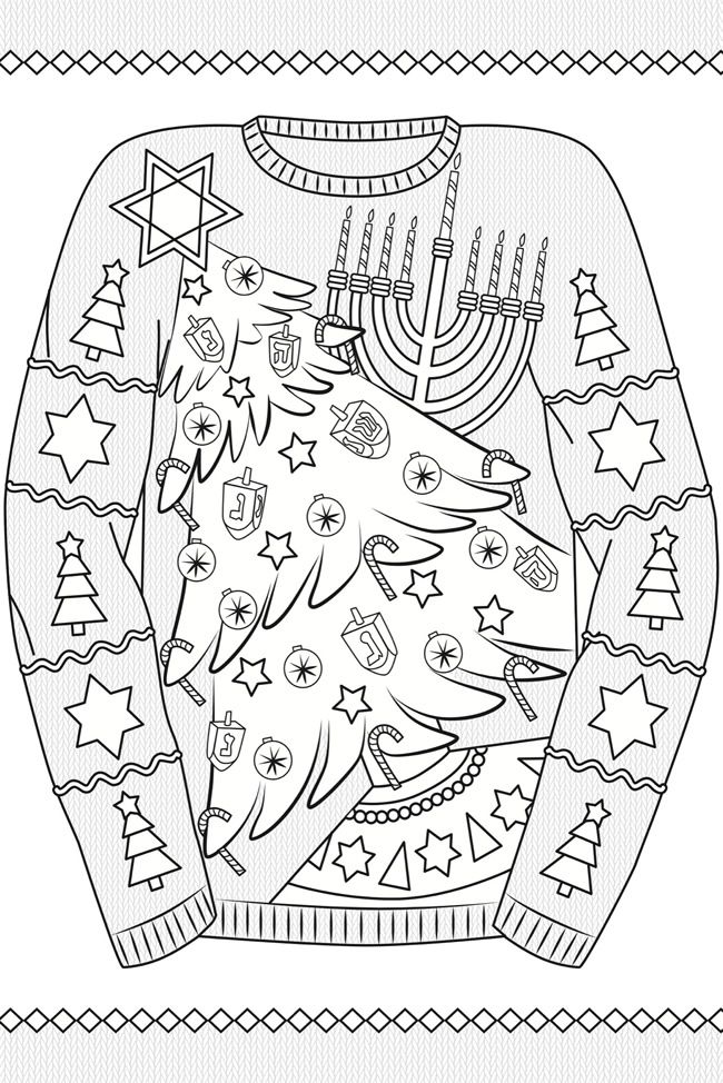 Creative Haven UGLY HOLIDAY SWEATERS Coloring Book By Ellen Christiansen Kraft