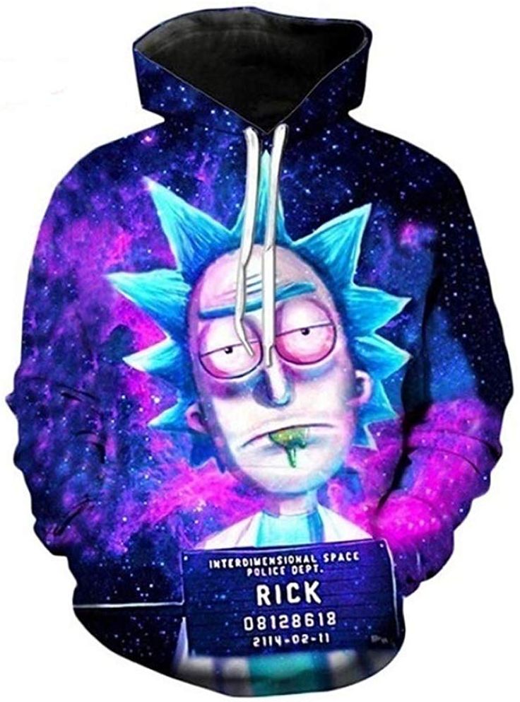 Chaos World Felpe con Cappuccio Uomo 3D Funny Cartoon Felpa con Stampa Hoodie Unisex Pullover Sweatshirt