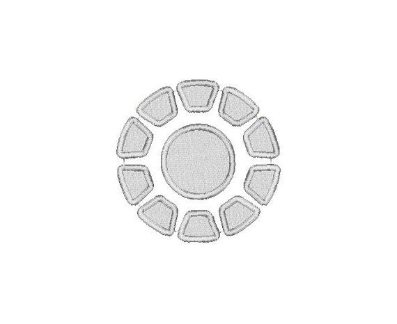 Iron Man Arc Reactor Embroidery Design Iron Man Arc Reactor Embroidery Design
