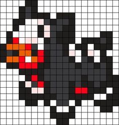 Houndour Pokemon Bead Pattern Perler Bead Pattern / Bead Sprite