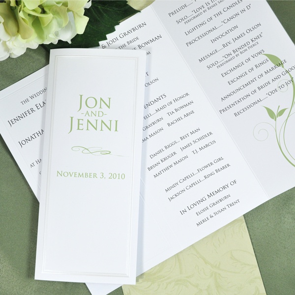 12 Best Wedding Programs Images On Pinterest Cathys Concepts Pearl Border Tri Fold Program Paper In White