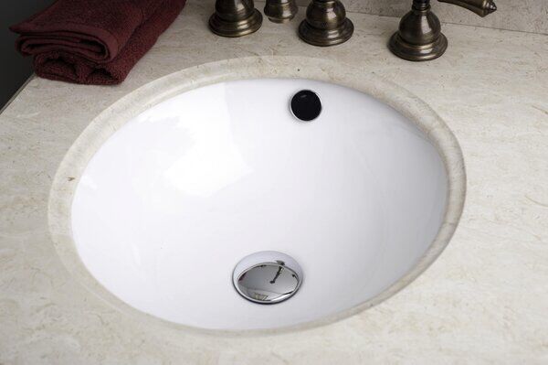 American Imaginations Ceramic Circular Undermount Bathroom Sink With Overflow Sink Undermount Sink Undermount Bathroom Sink