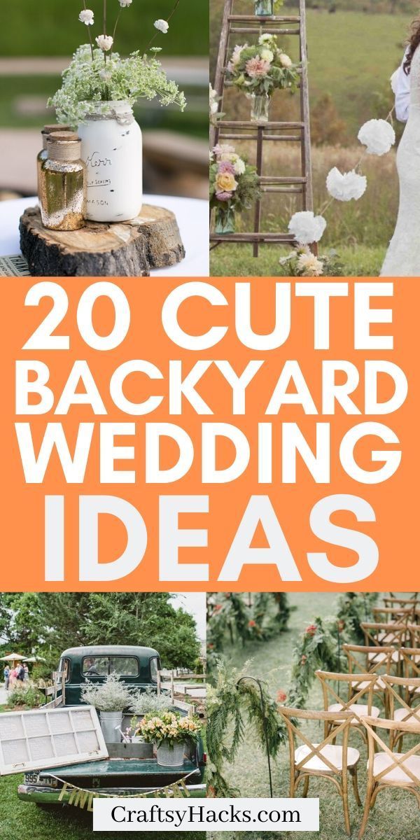 20 Creative Backyard Wedding Ideas On A Budget Backyard Wedding Decorations Wedding Backyard Reception Small Outdoor Wedding