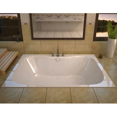 Dominica 59 X 40 5 Rectangular Air Jetted Bathtub With Center Drain Dominica 59 X 40 5 Rectangular Air Jetted Bathtub With Center Drain