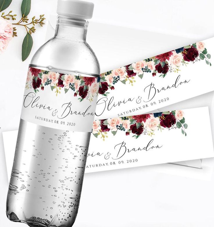 Wedding Water Bottle Labels Editable Water Bottle Template | Etsy | Water bottle labels wedding ...