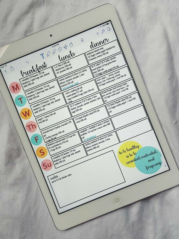 pin by aesthetic pins on apuntes digitales weekly meal