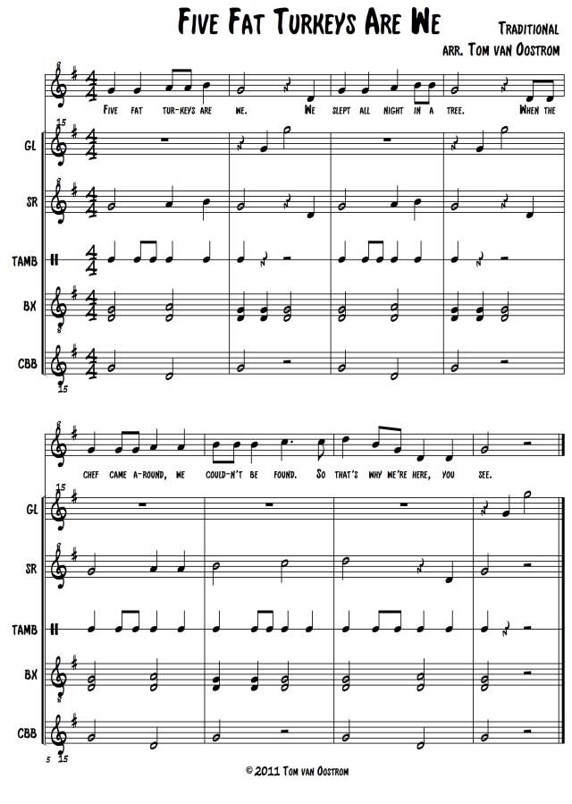 best 23 sheet music images on pinterest music education music five fat turkeys orff arrangement
