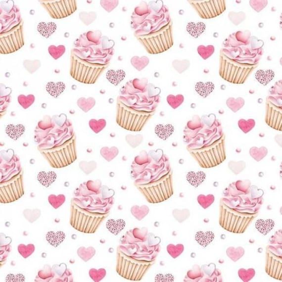 Cakes Muffins baby cotton Fabric Fabric by the yard Dessert Fabric Bake Cupcake Fabric