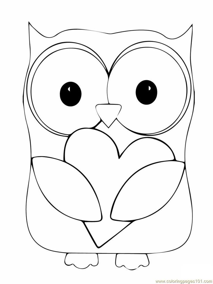 unique coloring pages owl cartoon - photo #5