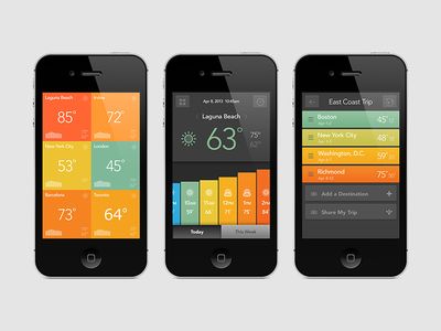 weather app user interface designs app app design app ui app layout design