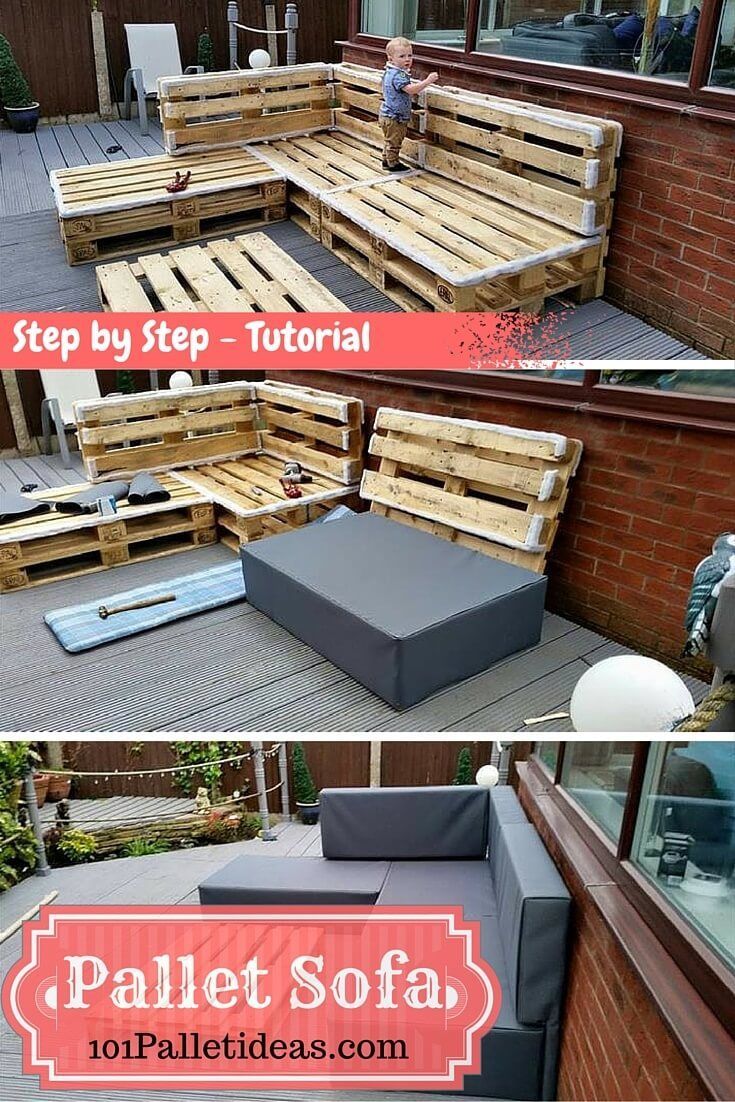 Wood pallet outdoor sectional hotsell