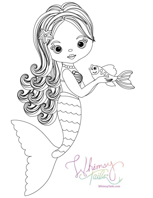 Coloring Page Of Mermaid - youngandtae.com | Mermaid coloring pages