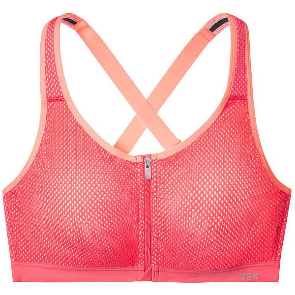 Knockout By Victorias Secret Front Close Strappy Back Sport Bra Victorias Secret Sport Red