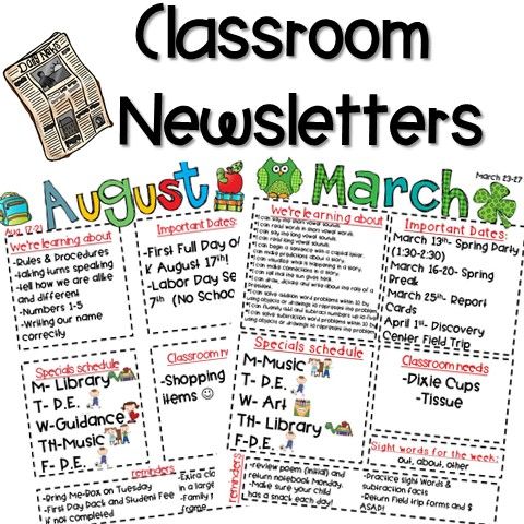 parents newsletter templates