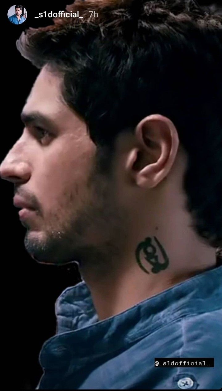 Movie Ek villian Siddharth Malhotra inspired neck tattoo