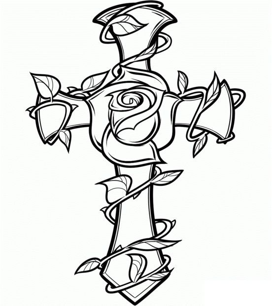 Download Wooden Flower Cross With Scroll Saw | Wood burning & patterns | Coloring pages, Cross coloring ...