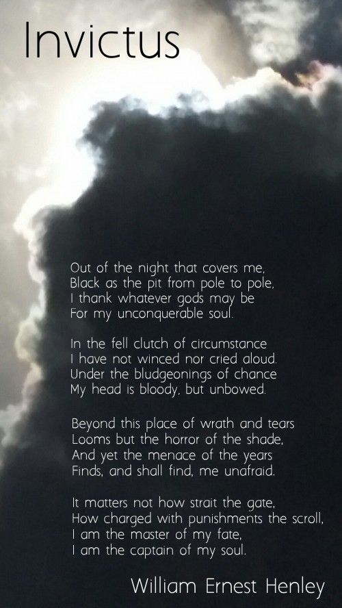 the power of words invictus Comparison essay: anthem, and “invictus” the poem “invictus” by william e henley, and both have common themes that discuss the importance of individuality. the power of words invictus Comparison essay: anthem, and “invictus” the poem “invictus” by william e henley, and both have common themes that discuss the importance of individuality.