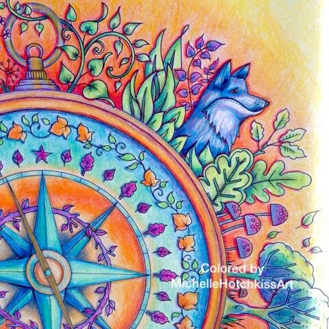 Colored By Michelle Hotchkiss Art Using Faber Castell Polychromos Pencils Enchanted Forest Adult Coloring