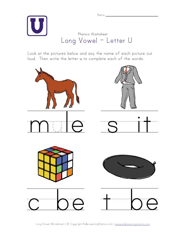 long vowel u worksheet vowel worksheets phonics long vowel worksheets