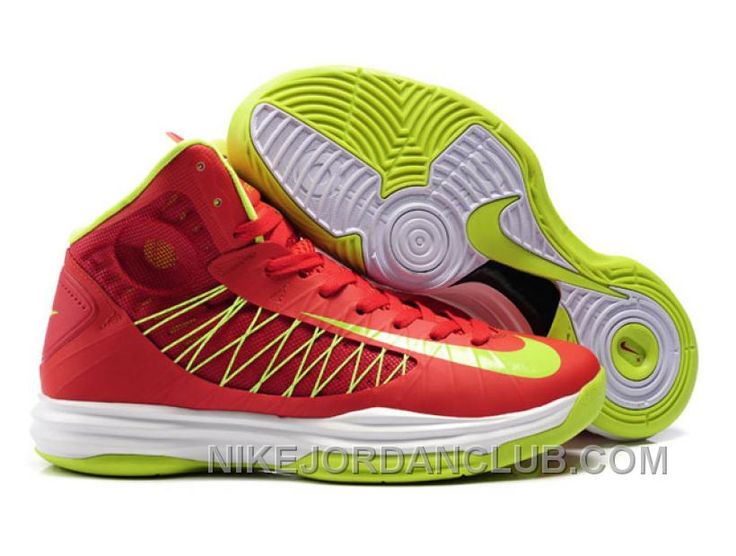 Cheap Nike 2013 Womens Lunar Hyperdunk Sport Red Neon Green Basketball Shoes For Sale