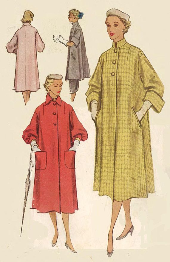 Vintage 1950's Sewing Pattern Reversible Coat & Lounging Vintage 1950's Sewing Pattern Reversible Coat & Lounging