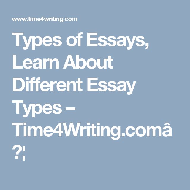 types of essay writing