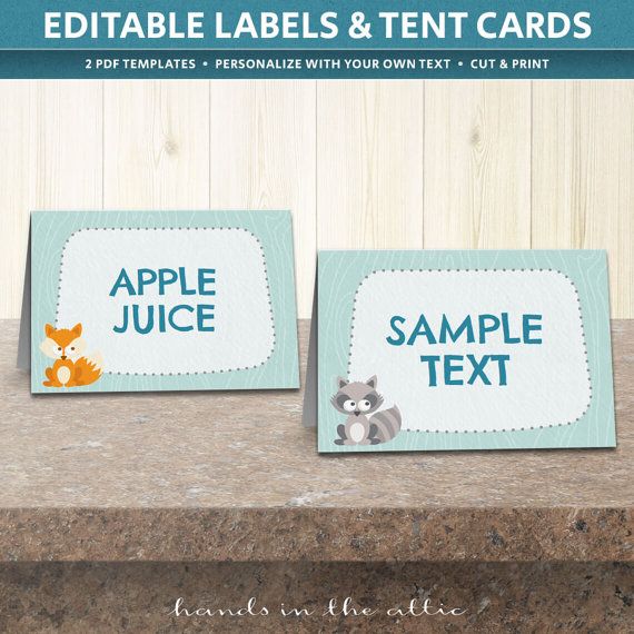 buffet card template