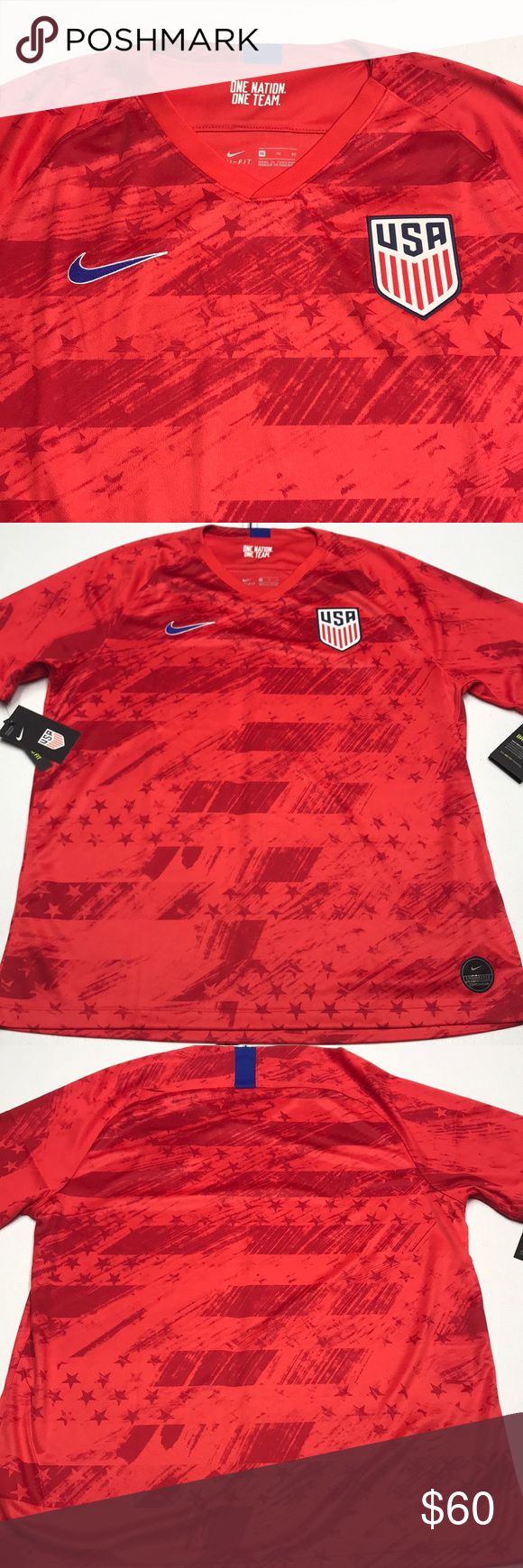 Be a part of Team USA with this Nike Soccer Red Jersey Shirt