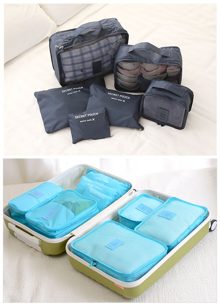 6Pcs Travel Luggage Packing Cube Organizer Pouch Clothes Storage Bags Waterproof 6Pcs Travel Luggage Packing Cube Organizer Pouch Clothes Storage Bags Waterproof