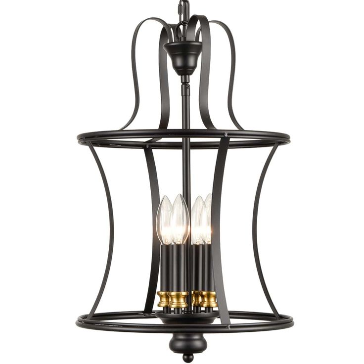 Metal Lantern Pendant Light 4 Black Chandelier Lighting Lanterns Metal Lantern Pendant Light 4, Rustic Metal Lantern Chandelier